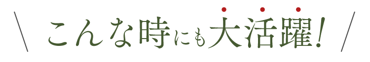 こんな時にも大活躍